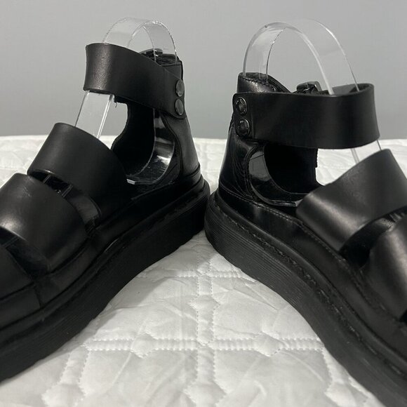Dr Martens Clarissa II Black Leather Gladiator Sandals Women Size 8 Strappy - Picture 6 of 10